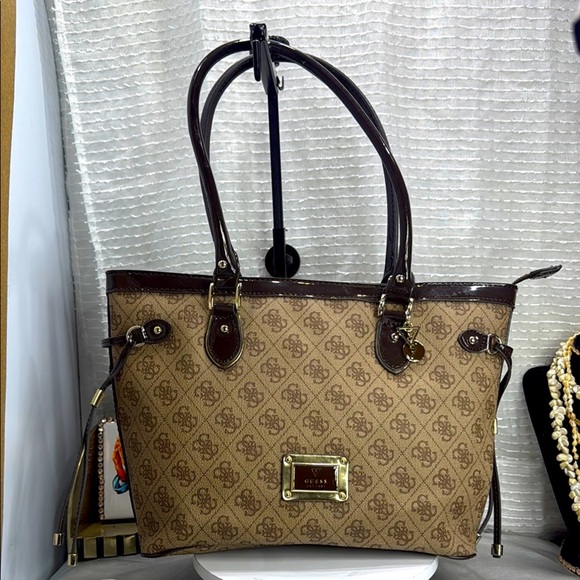 Guess Handbags - (Q0) GUESS Scandal Satchel Medium Tote, logo print